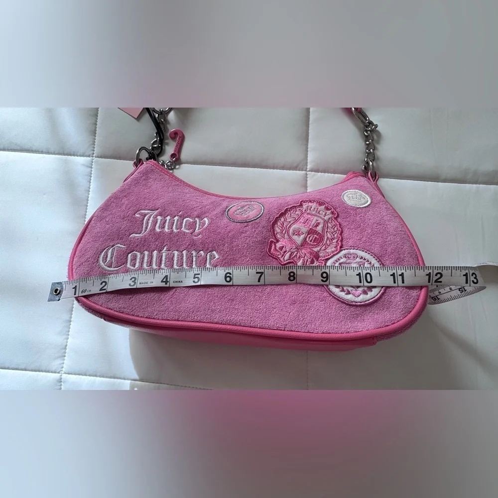 Juicy Couture Vibrant Pink Embroidered Y2K Shoulder Bag